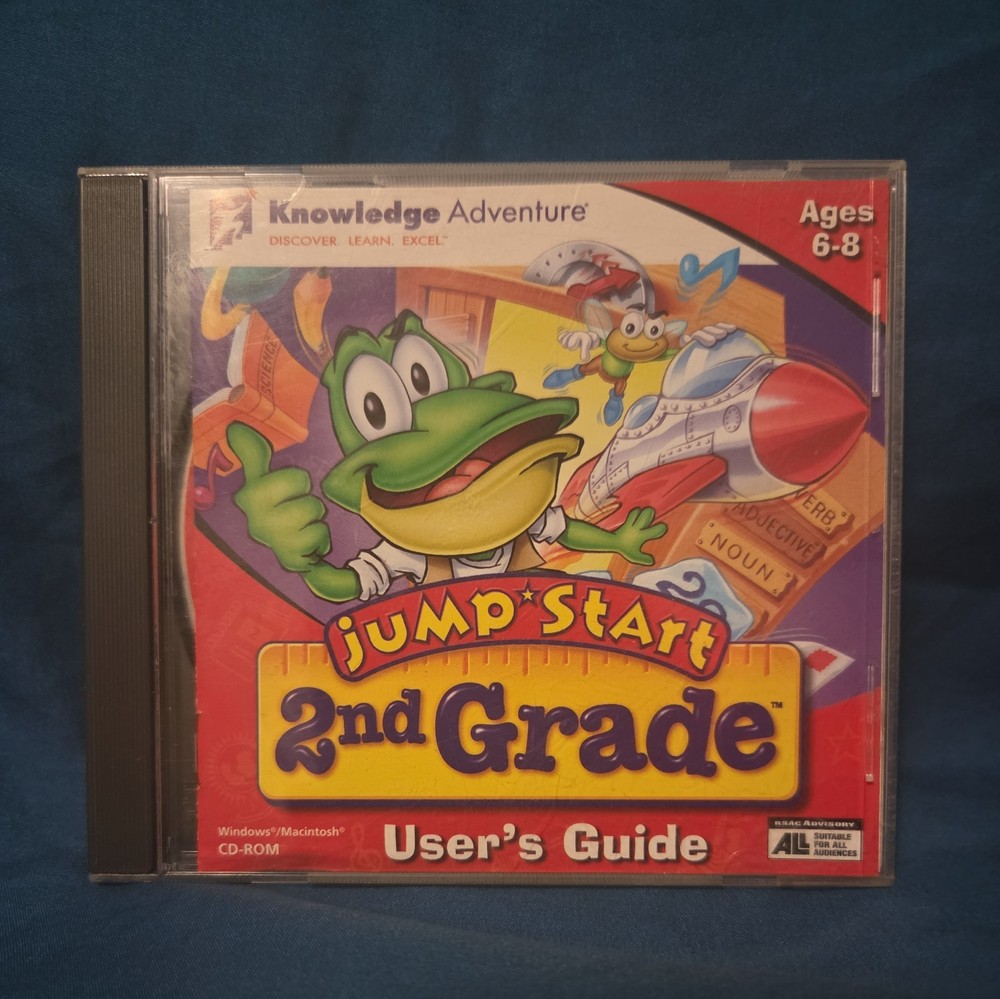 RARE JumpStart: Learning System 2nd Grade (PC CD-ROM, 1996) Knowledge Adventure