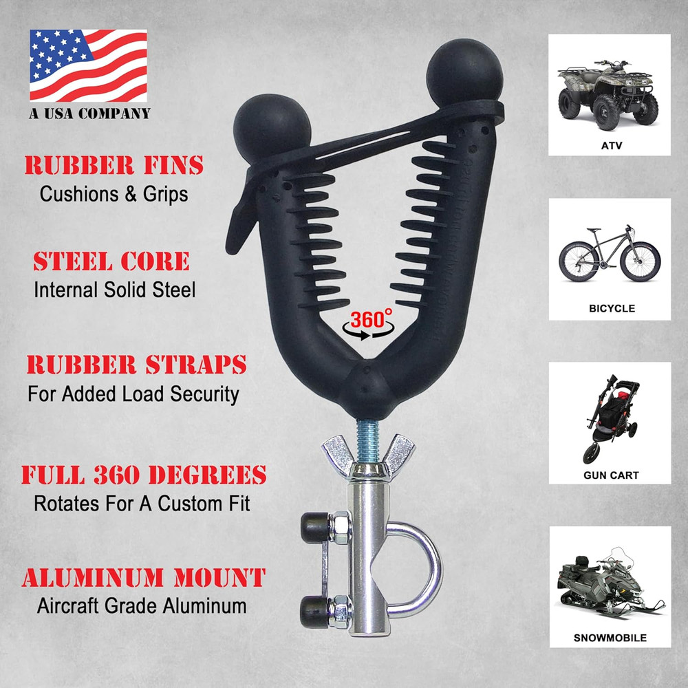 Pack Rack plus - Gun & Bow Rack for Atvs and Bikes - Model PRP1