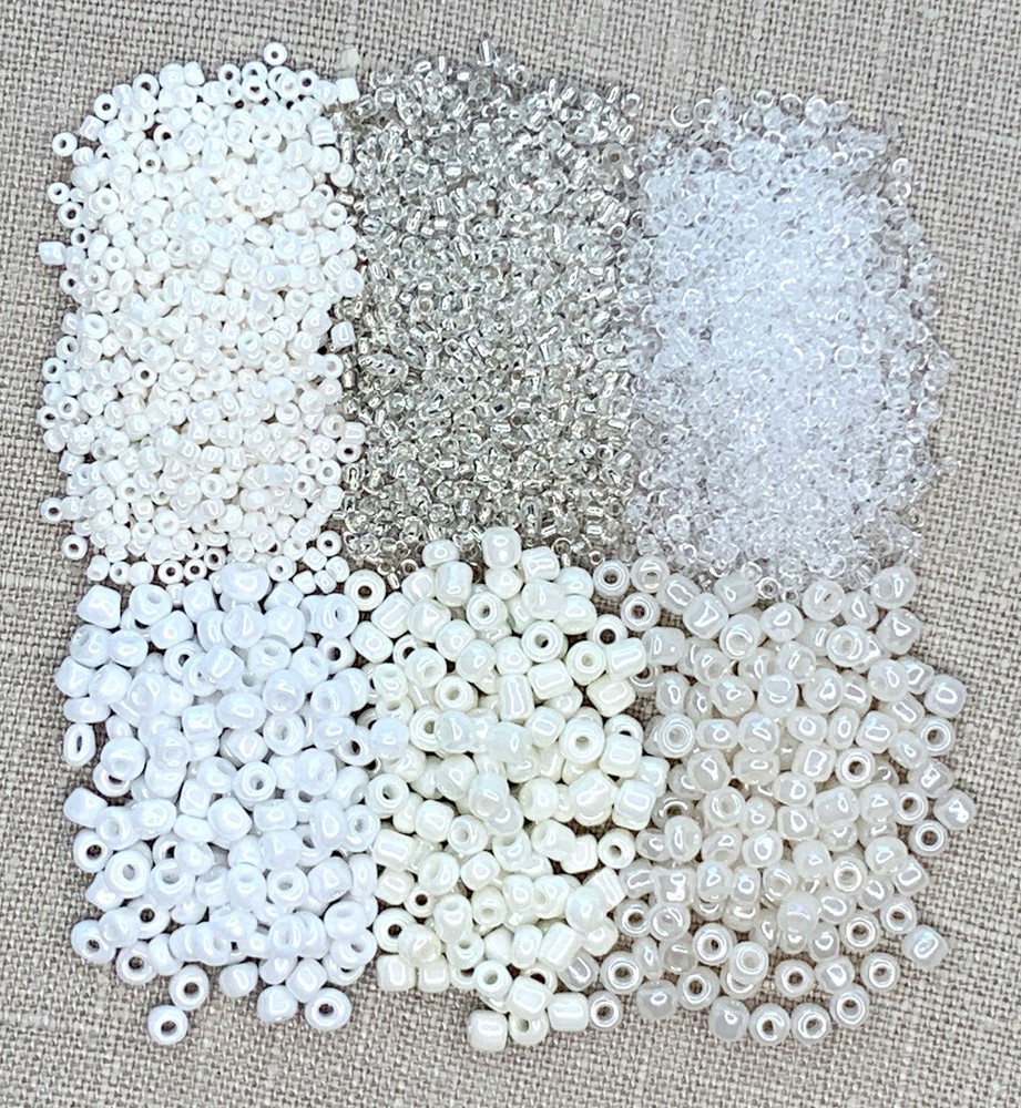 Round Beads White Clear