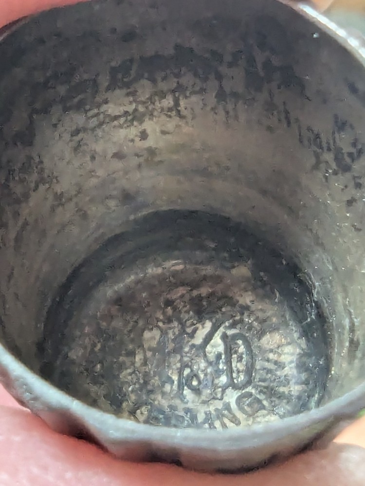 Vintage Sterling Silver Sewing Thimble Size 9