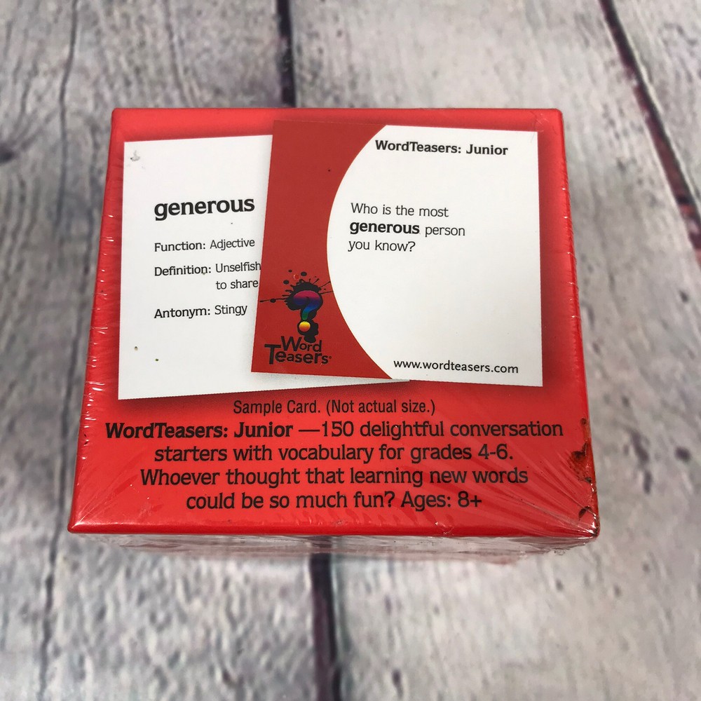 Word Teasers Junior - Conversation Starters Game - New Sealed Box