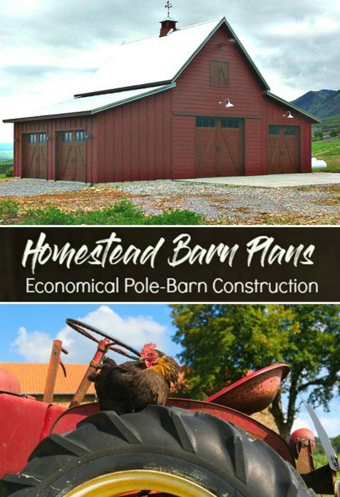 27 Small Farm Barn Designs - Complete Pole-Barn Building Plans (B-11)