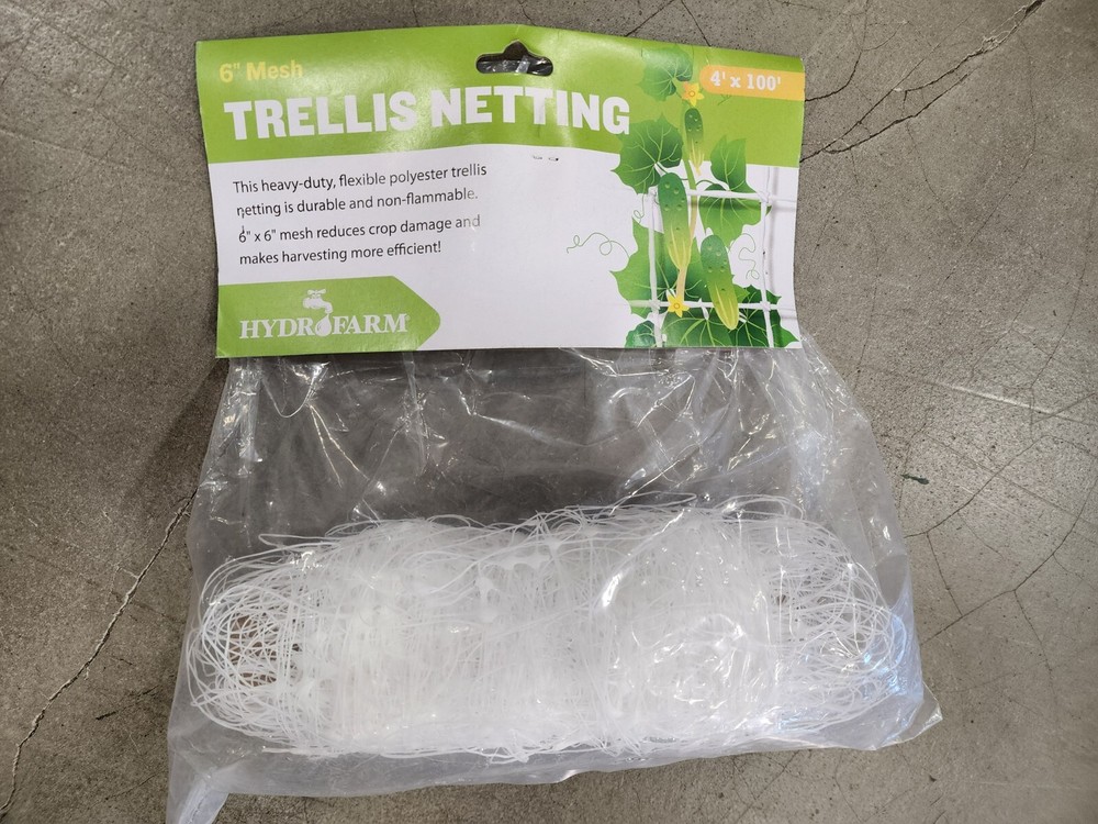 Hydrofarm Trellis Netting 6" Mesh / 4x100 ft