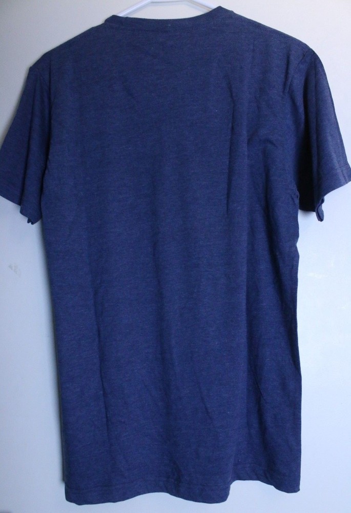 Superman Short Sleeve Tee Shirt Navy Blue Heather Shield Authentic DC Comics
