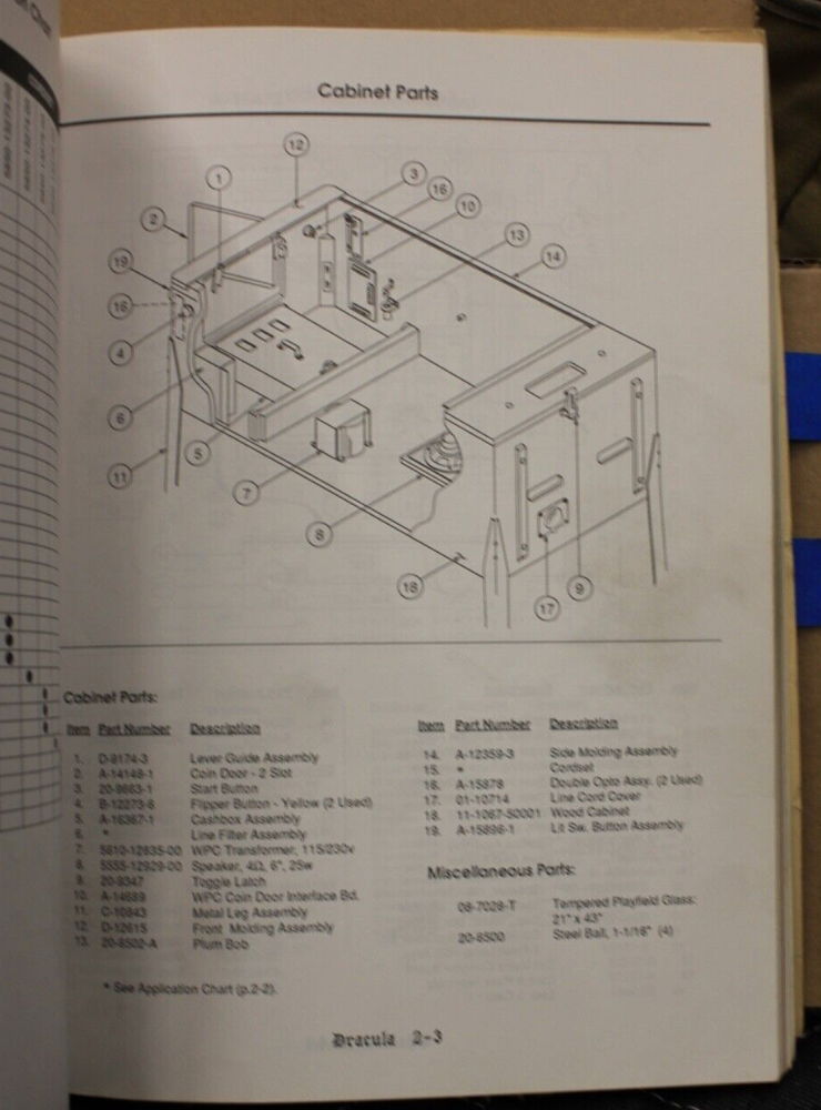 Bram Strokers Dracula Pinball Operations Manual - Williams