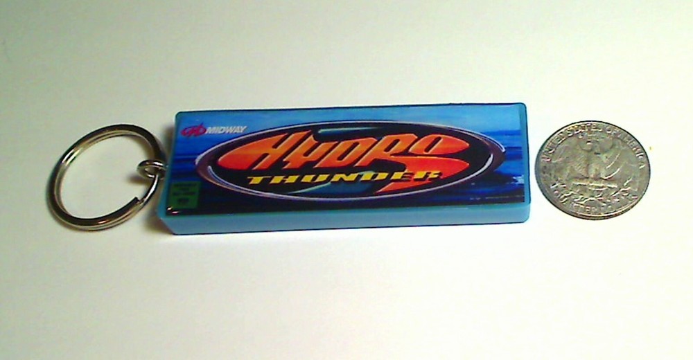 Hydro Thunder Arcade Marquee Coin Door accessory Keychain