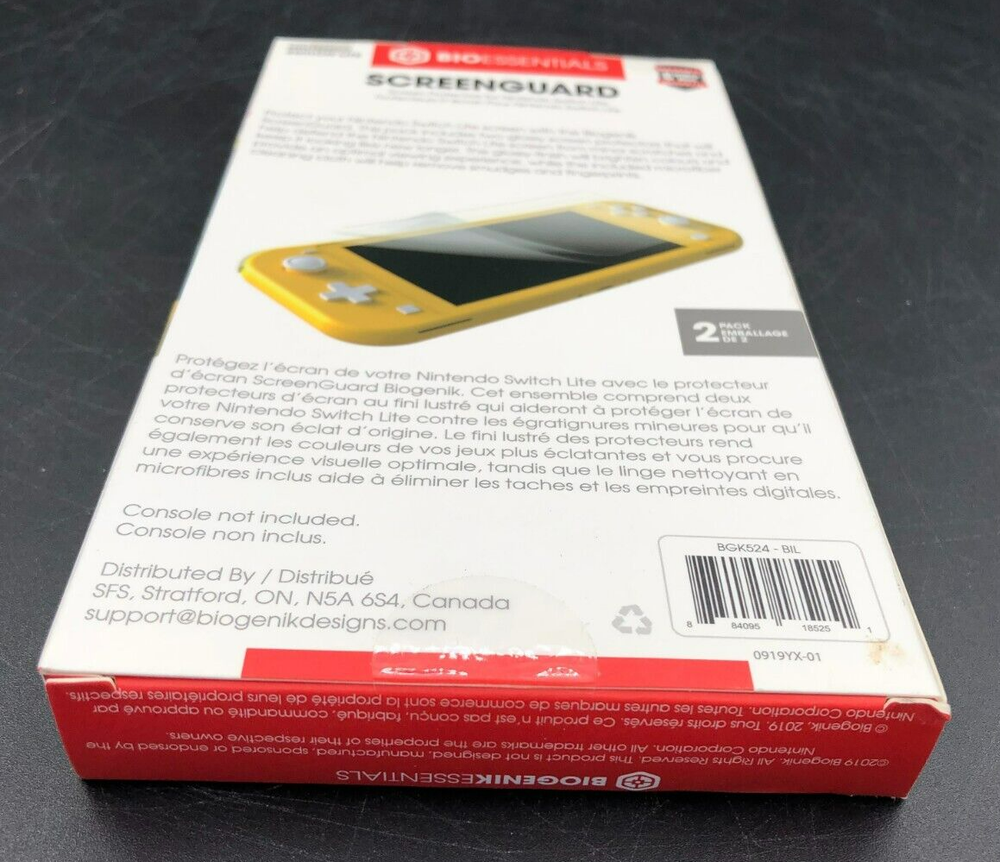 BIOESSENTIALS Nintendo Switch Lite Screen Protectors 2 pack *NEW, SEALED*