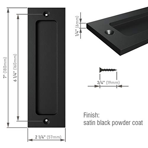 7" Sliding Barn Door Handle - Flush Pull Handle for Sliding Doors Cabinets