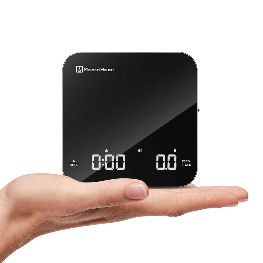 Maestri House Mini Coffee Scale with Timer, USB-C Rechargeable Espresso Scale, 2