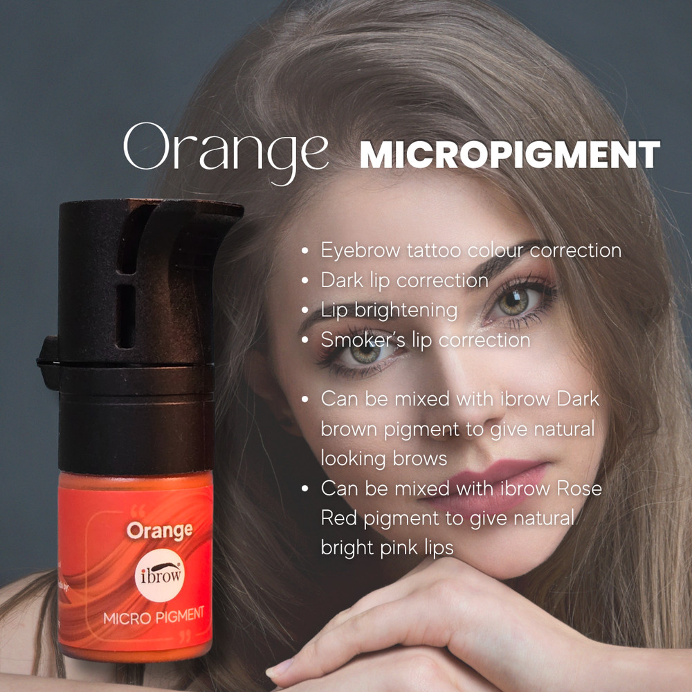 Ibrow Permanent Makeup Orange Liquid Pigment For Eyebrows and Lips (5ml)