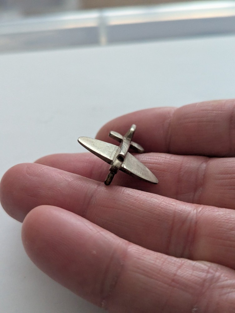 Vintage Scratch Built Spitfire Pin Badge