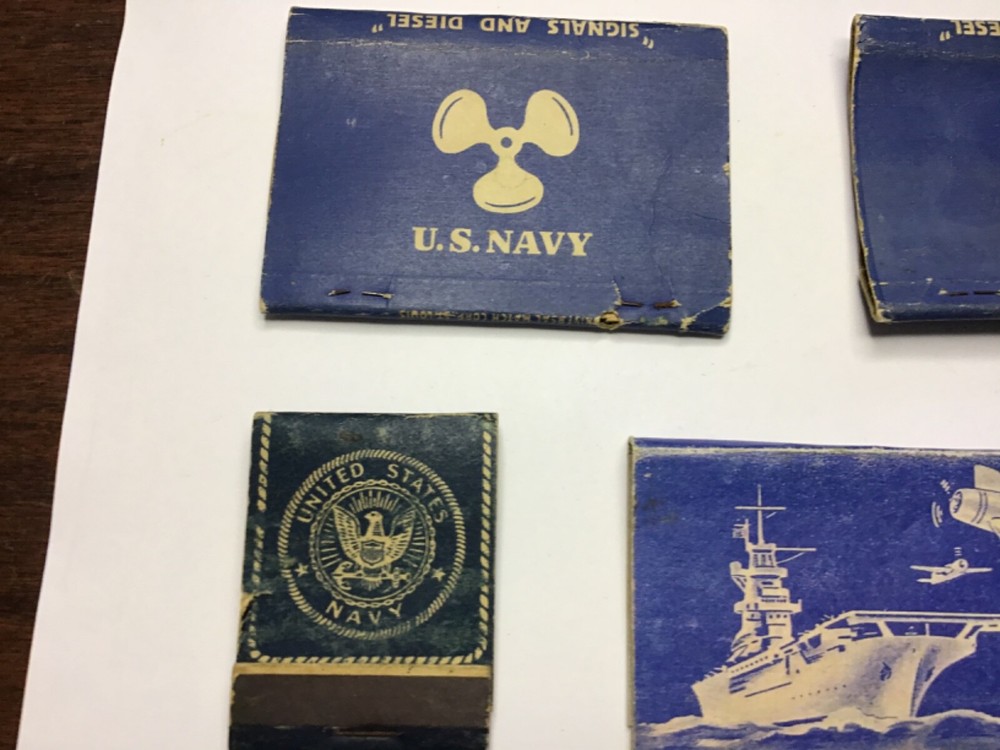 WW2 US Naval Matchbook Covers