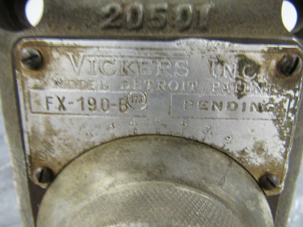 VICKERS FX190B HYDRAULIC CONTROL VALVE ***NNB***