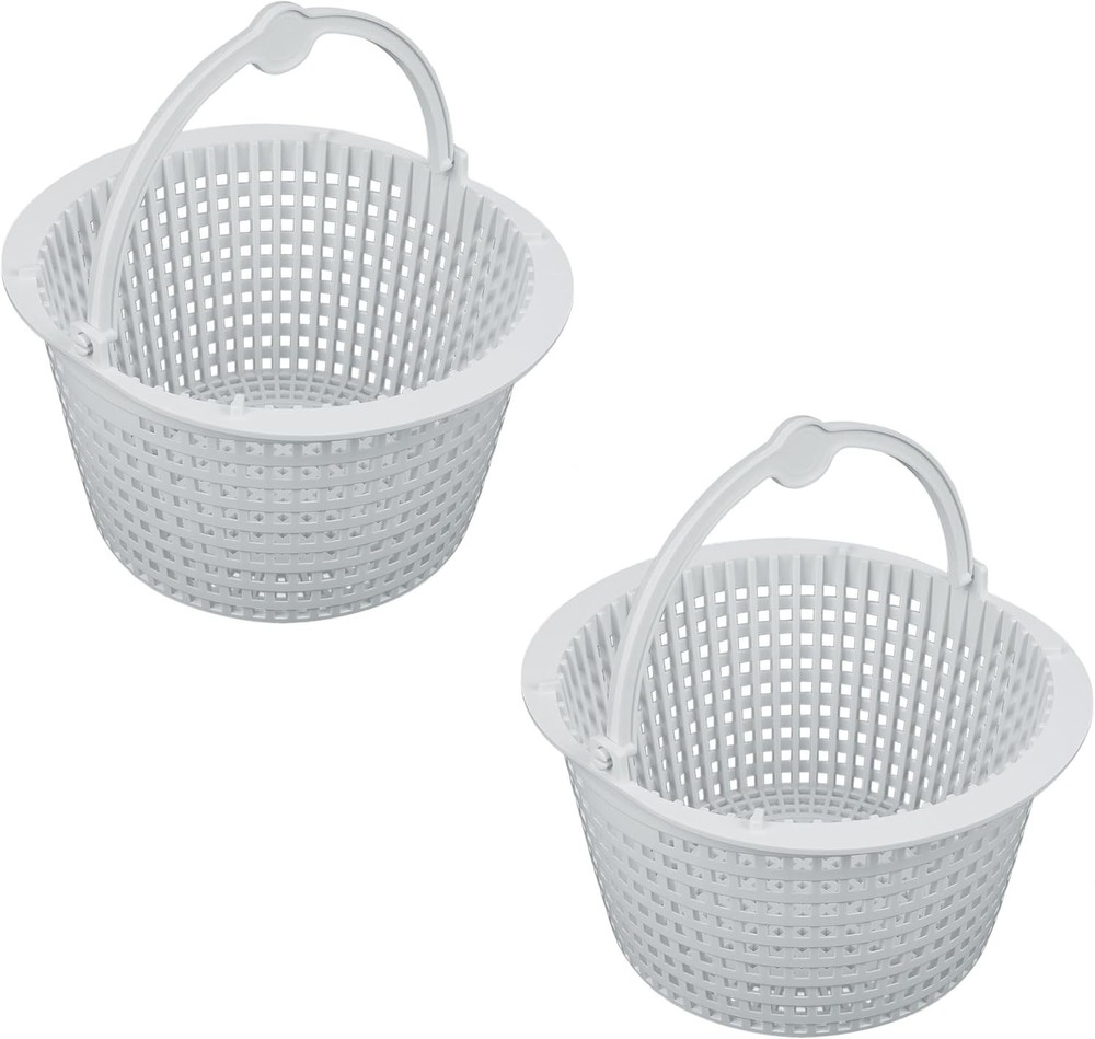 2-Pack Above-Ground Pool Skimmer Replacement Baskets with Handle for Hayward