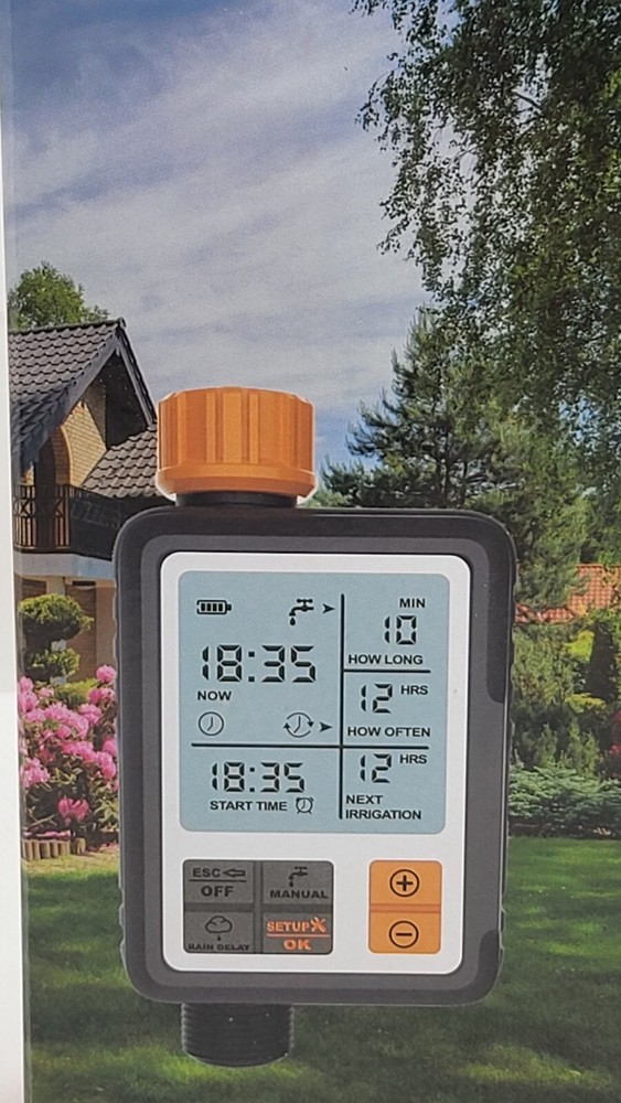 Digital Programmable Irrigation Water Timer 2" Display For Lawns & Gardens