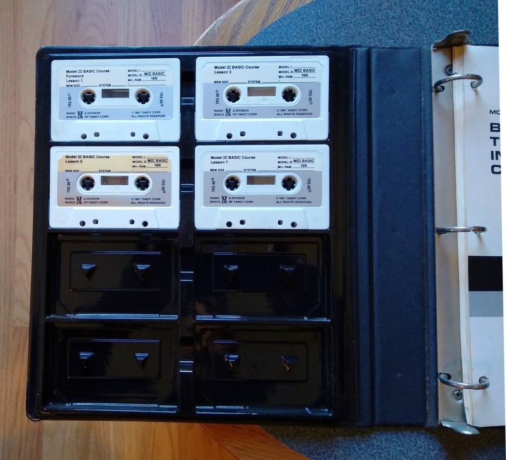 TRS-80 Model III Complete Basic Tape Instruction Course 26-2015 Cassette 1981