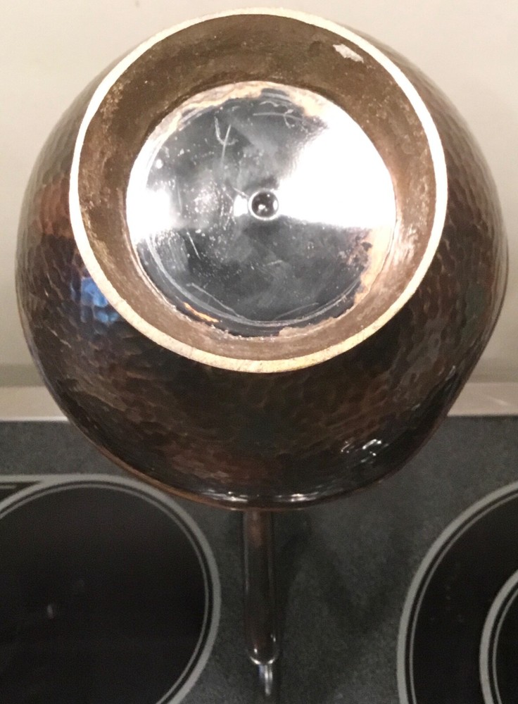 AGED BRASS COFFEE TEA WATER POT MIDDLE EASTERN ARABIC ISLAMIC ETCHED PATTERN