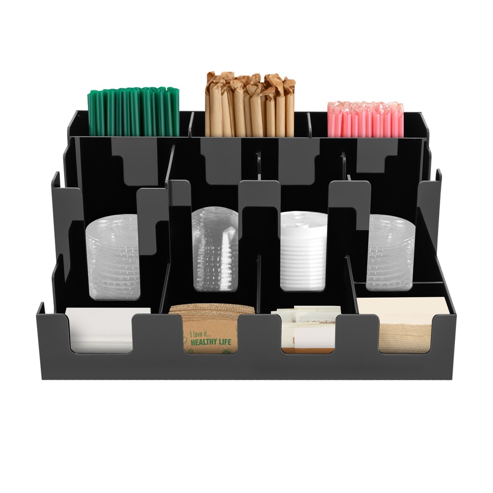 Paper Cup And Lid Organizer, Coffee Cup And Lid, Condiment, Cup, Sugar Organizer