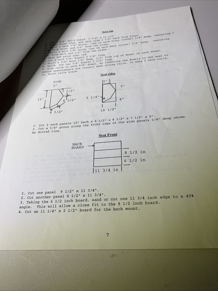 Vtg. Stagecoach Toy Box Woodworking Pattern (#88)