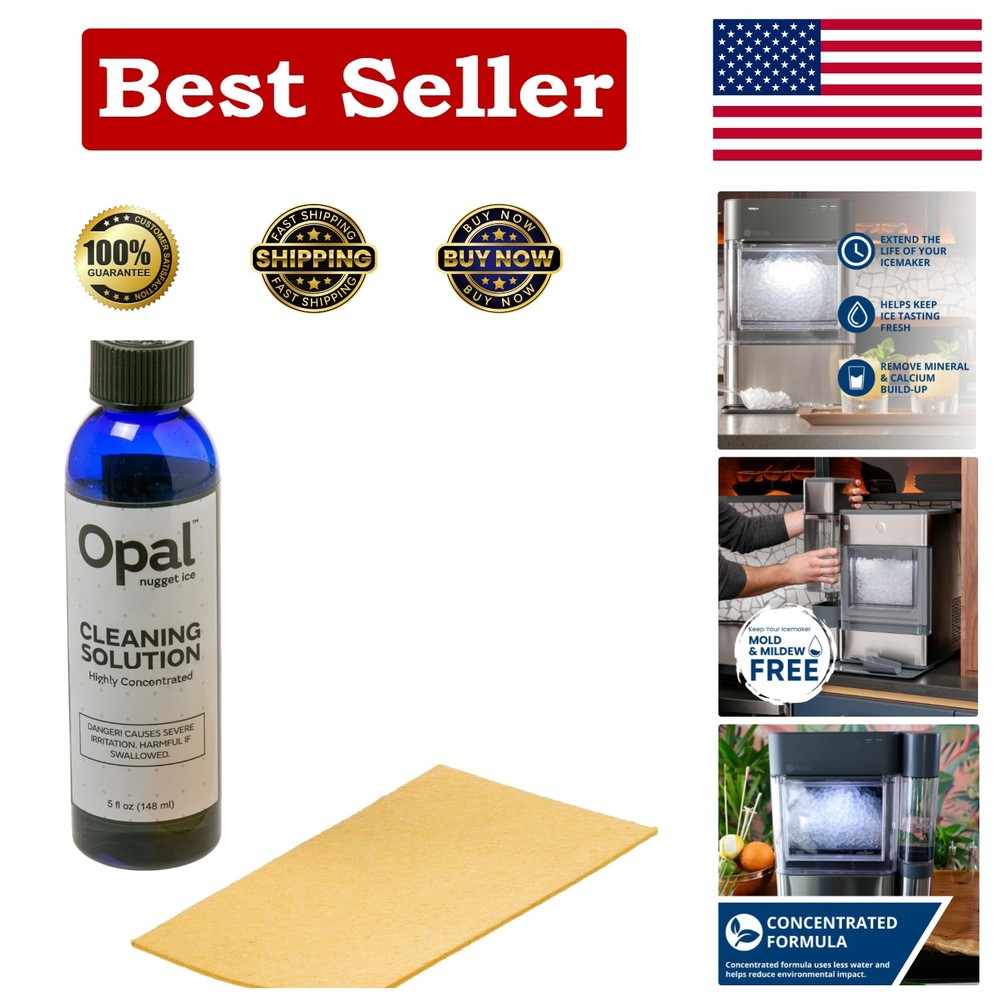 Maintain Fresh Ice: Opal Cleaning Kit with 5 oz Solution & Sponge for Ice Maker