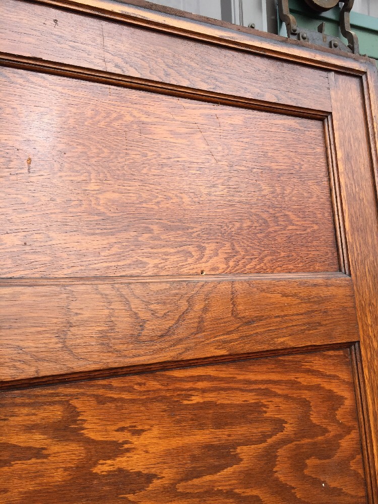 Rd 22 One Single Oak Flat Panel Pocket Door