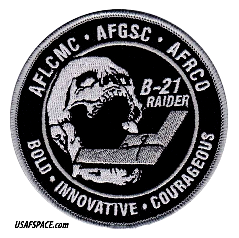 USAF B-21-RAIDER-STEALTH BOMBER -AFLCMC- AFGSC-AFRCO-Wright-Patterson AFB-PATCH