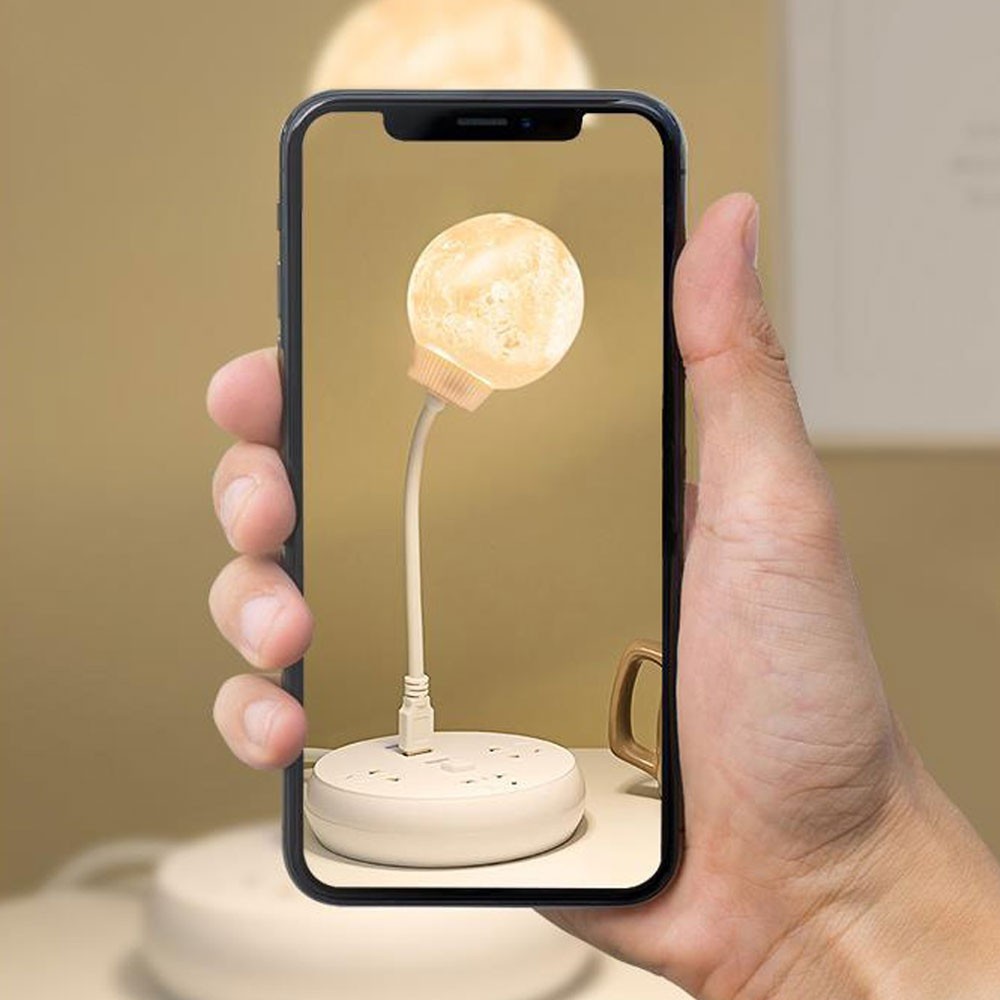 Voice Activated Night Light, Voice Controlled Moon Night Light CW