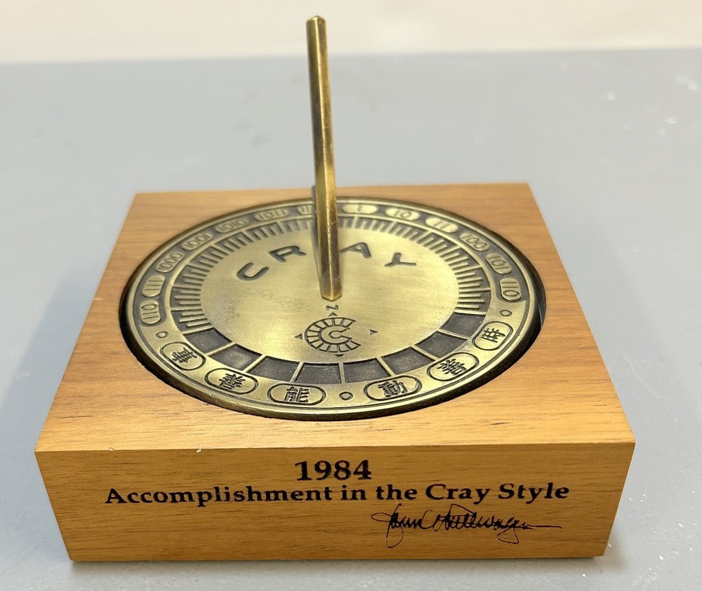 Employee CRAY Award 1984 5" X 5" Memorabilia