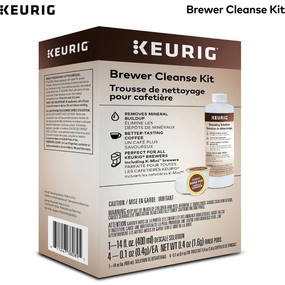 Keurig Brewer Cleanse Kit For Maintenance Includes Descaling Solution & Rinse...