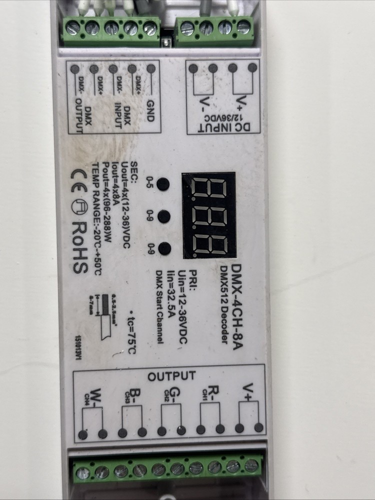4 Channel LED DMX-4CH-8A DMX512 Decoder