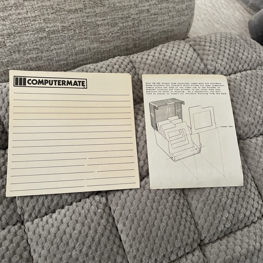 Vintage Computermate Computer Storage Floppy Disk Organizer CM-300 VGUC
