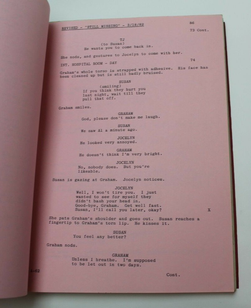 WITHOUT A TRACE / Beth Gutcheon 1982 Screenplay child abduction parents suspects