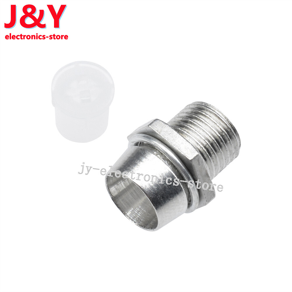 50pcs 5MM Chrome Metal Silver Bezel LED Holder Panel Display Mount Base Rubber