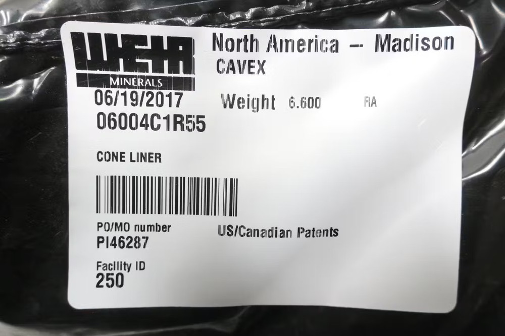 Weir Warman 06004C1R55 Cone Liner