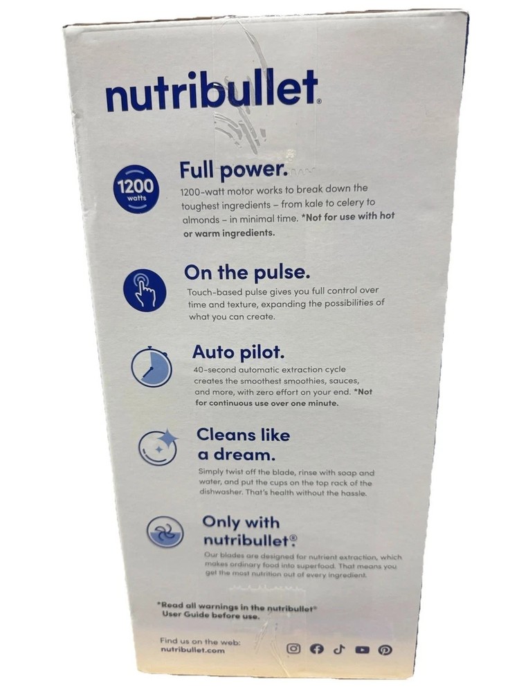 NEW NutriBullet Pro Plus 1200 Watt Personal Blender with Pulse Function