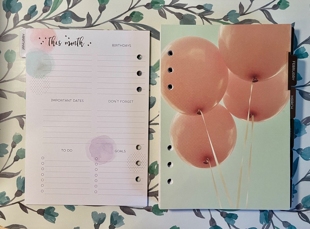 Carpe Diem Undated A5 Planner Inserts - Choose Joy