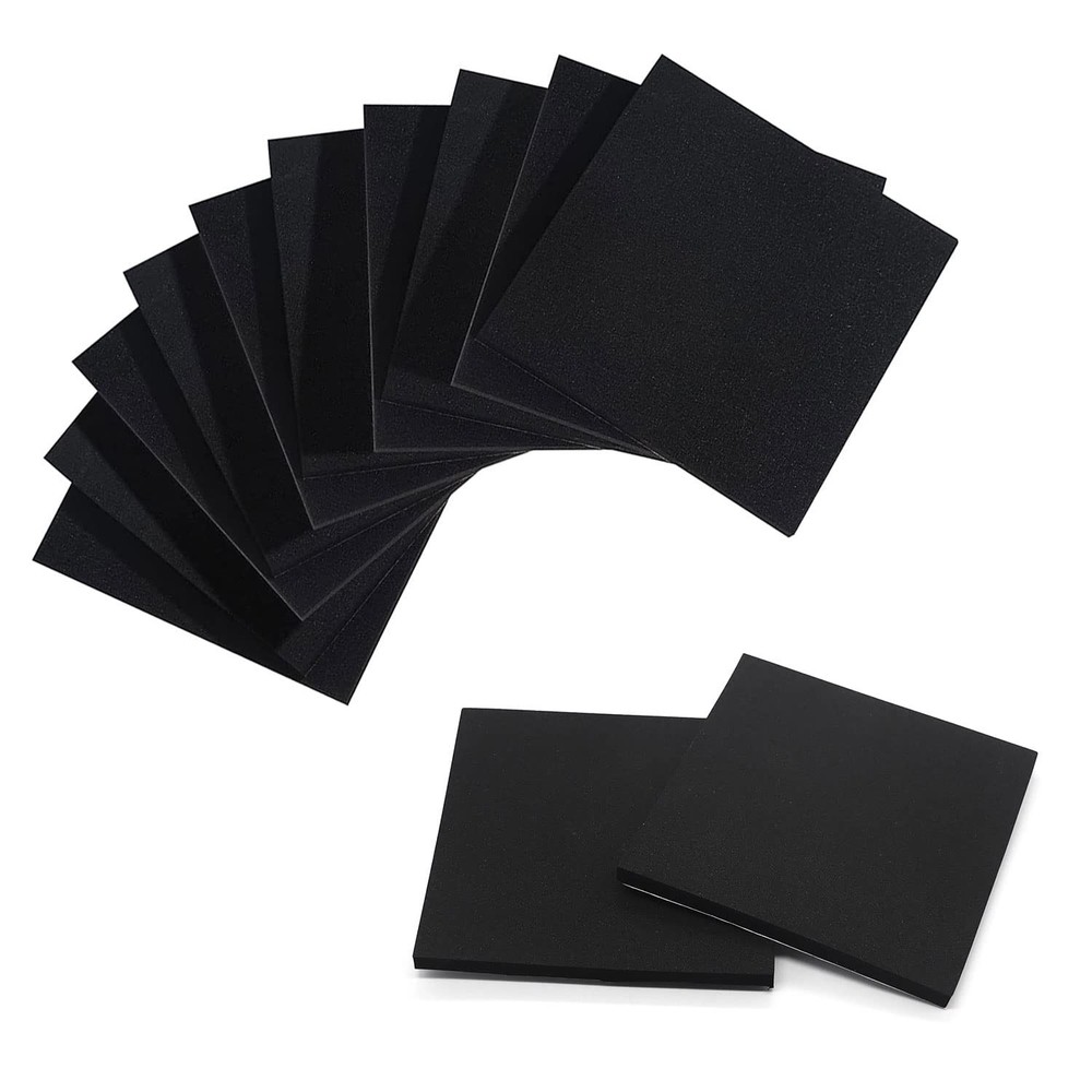 Foam Padding Sheets with Adhesive Backing - 4Inch x x1/4Inch, Black