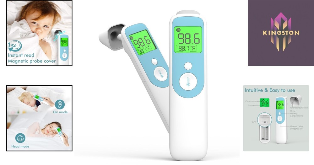 Classic Digital Thermometer with Quick 1-Second Reading - Family Essential