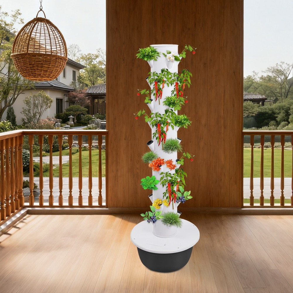 9-Tier Vertical Hydroponics Growing Tower System 36-Plant Capacity Indoor Hydrop
