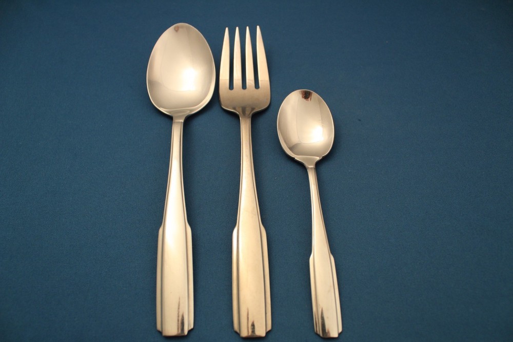 Oneida FREMONT Serving (3pc Set) Tablespoon Meat Fork Glossy Stainless Flatware