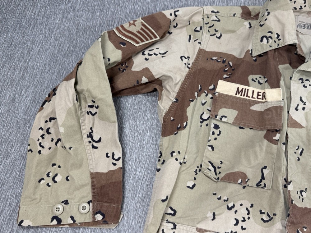Vintage Coat Desert Camouflage Pattern Combat 1990s Chocolate Chip Medium Short