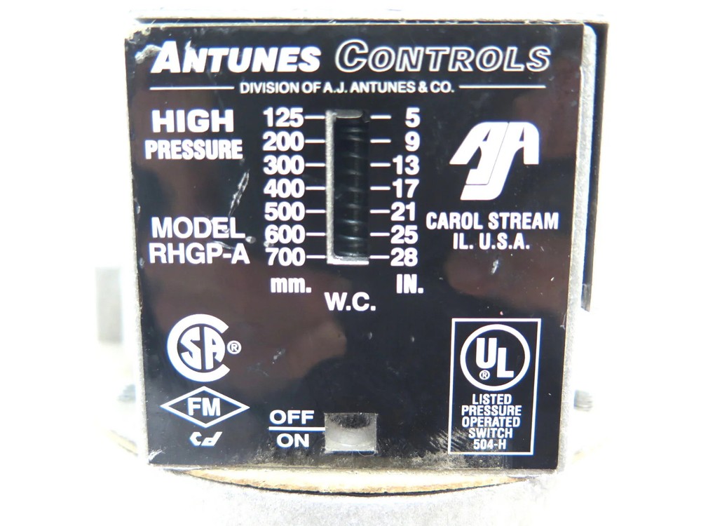 Antunes Controls RHGP-A High Pressure Switch