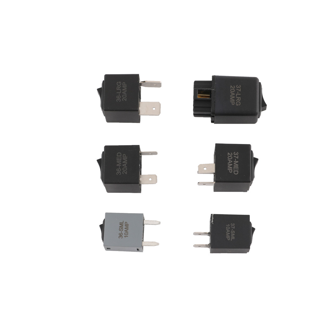 6 Piece Plastic Fuel Pump Relay Bypas Master Kit 9038