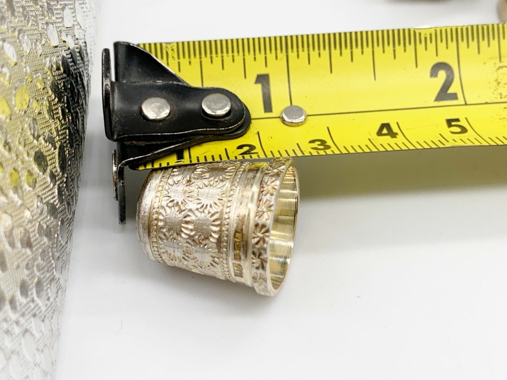 ANTIQUE SOLID STERLING SILVER STARBURST PATTERN SEWING THIMBLE