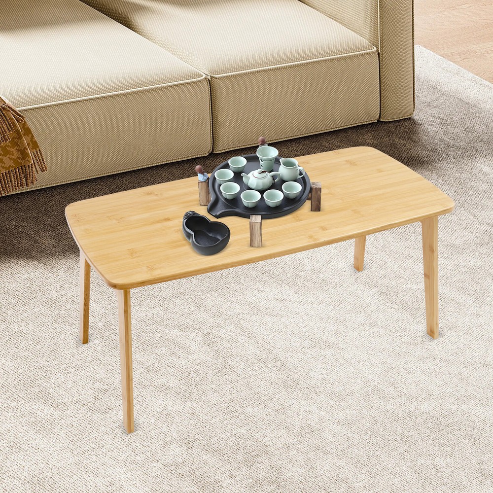 Folding Floor Table, Foldable Low Coffee Table, Portable Coffee Table for Sittin
