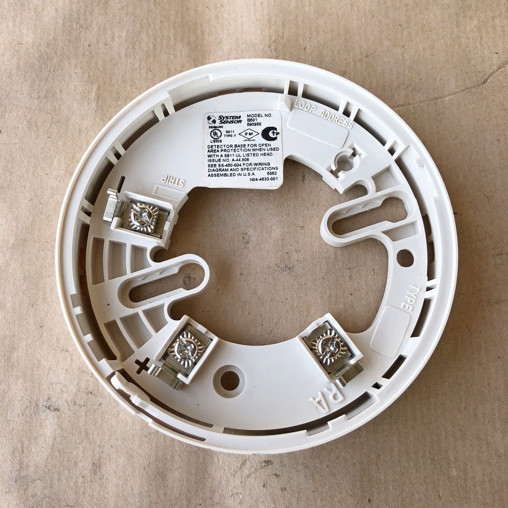 SYSTEM SENSOR B501 DETECTOR BASE 417487