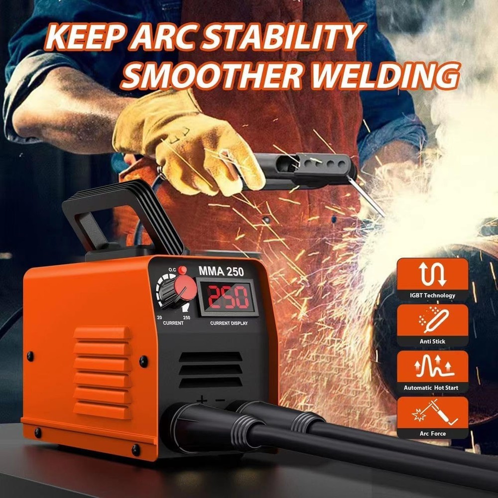 Mini 250A Welding Machine with LCD Display – Perfect for On-the-Go Projects