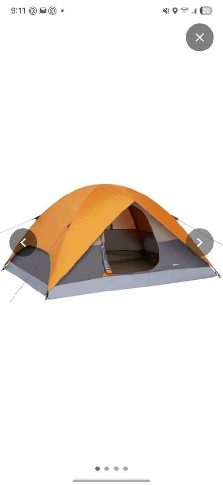 Amazon Basics Camping Tent, 3-Season Dome Design with Rainfly