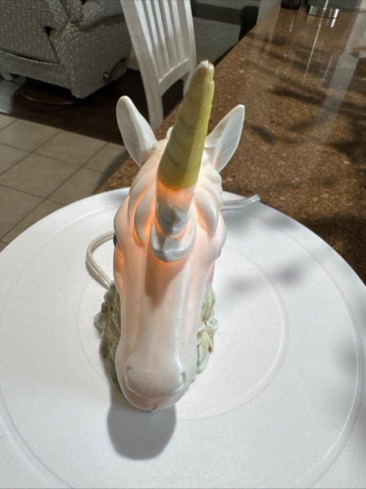 Vintage Ceramic Unicorn Nite Light