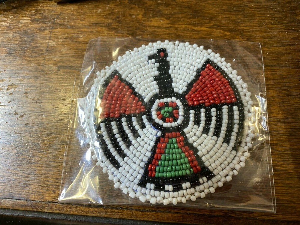 3 Inch Beaded Rosette Bead Bead Work Craft Non Native Sew On